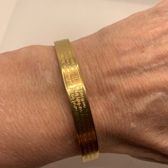 COPY - STAINLESS STEEL LORDS PRAYER BANGLE - Picture 7 of 8